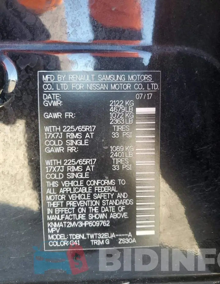 KNMAT2MV3HP609762 Photo# 10
