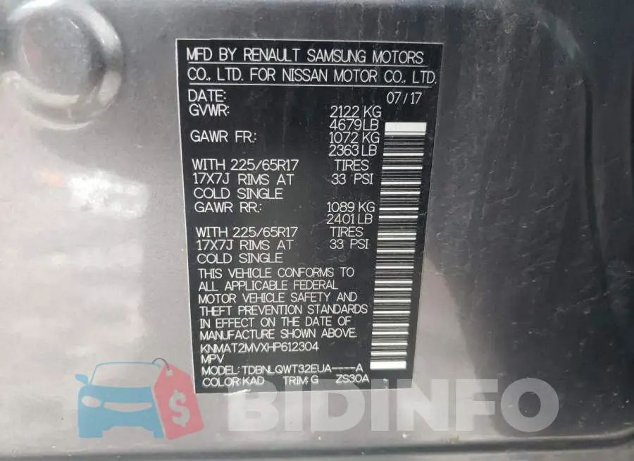 KNMAT2MVXHP612304 Photo# 13