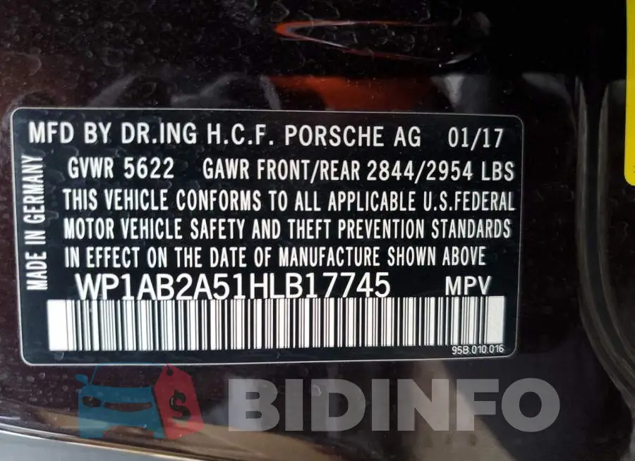 WP1AB2A51HLB17745 Photo# 13