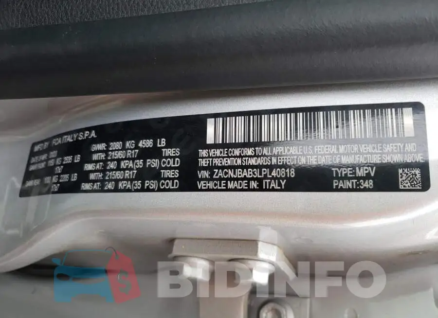 ZACNJBAB3LPL40818 Photo# 12