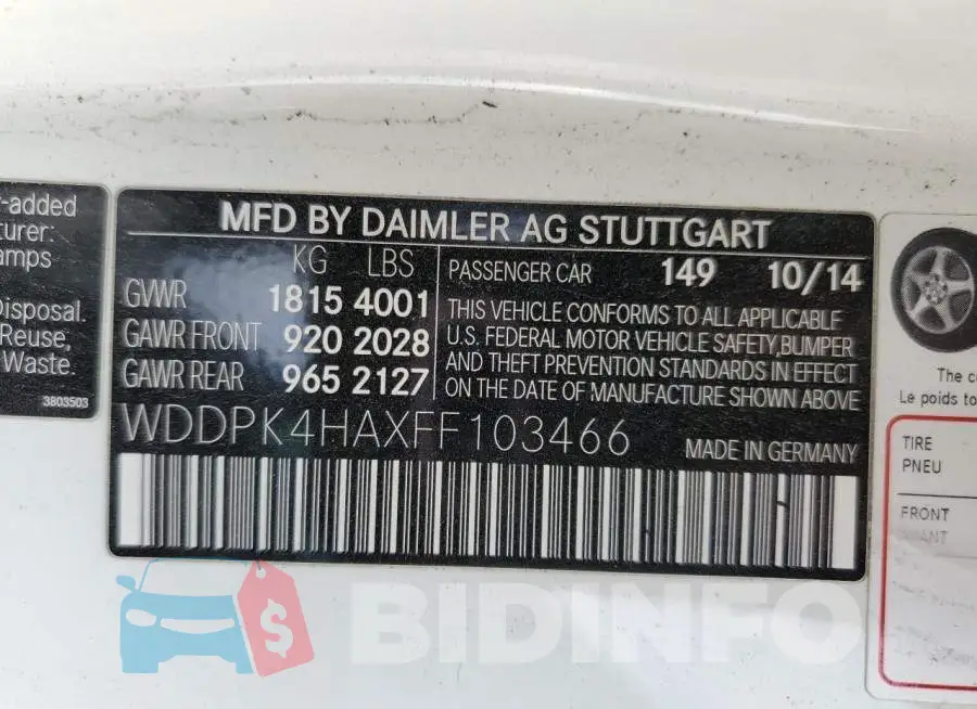 WDDPK4HAXFF103466 Photo# 13