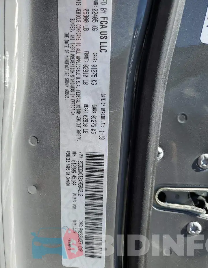 2C3CDXCT2KH584212 Photo# 10