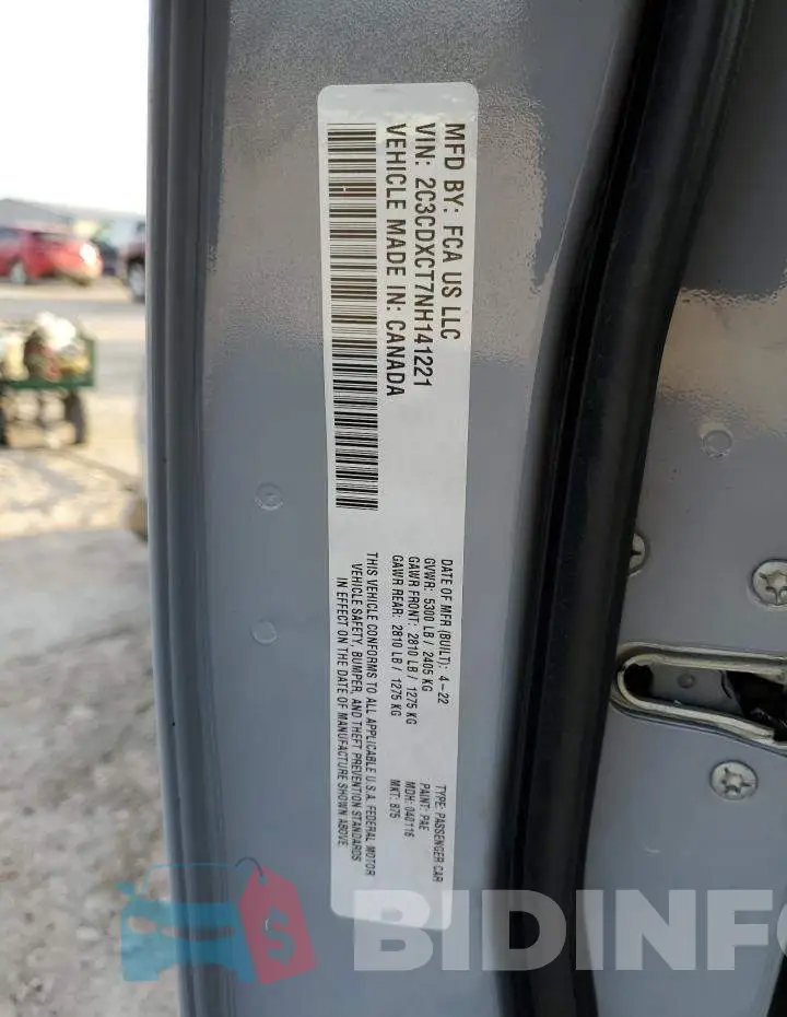 2C3CDXCT7NH141221 Photo# 10