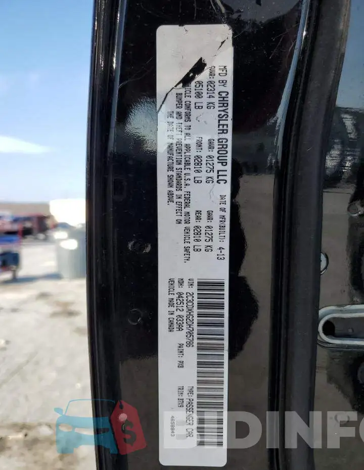 2C3CDXHG2DH705786 Photo# 10