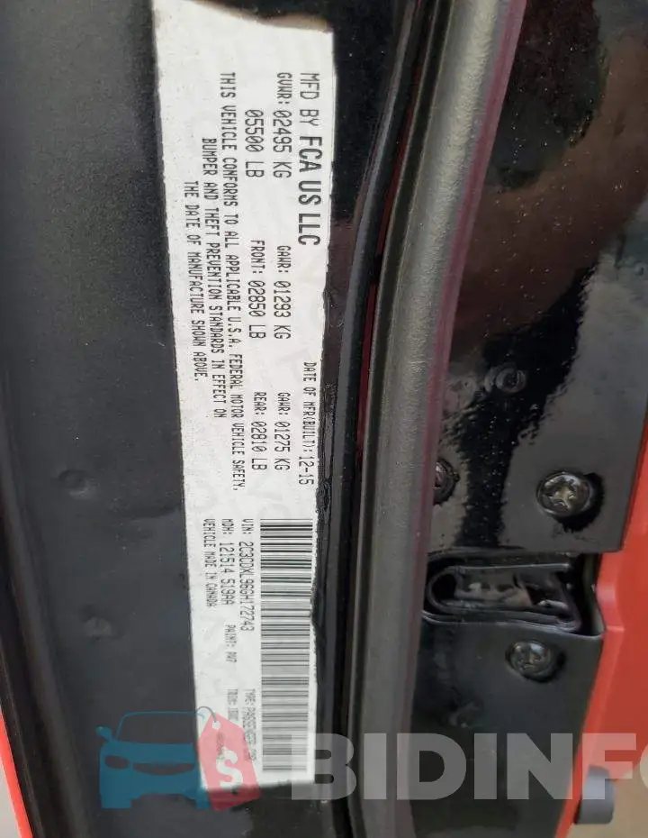 2C3CDXL96GH172743 Photo# 10