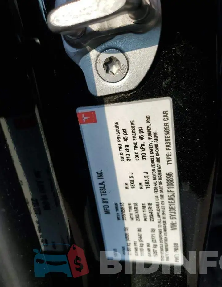 5YJ3E1EA5JF108896 Photo# 10
