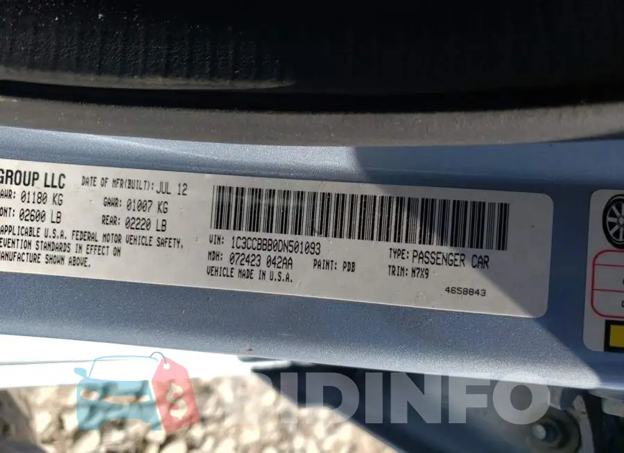 1C3CCBBB0DN501093 Photo# 10