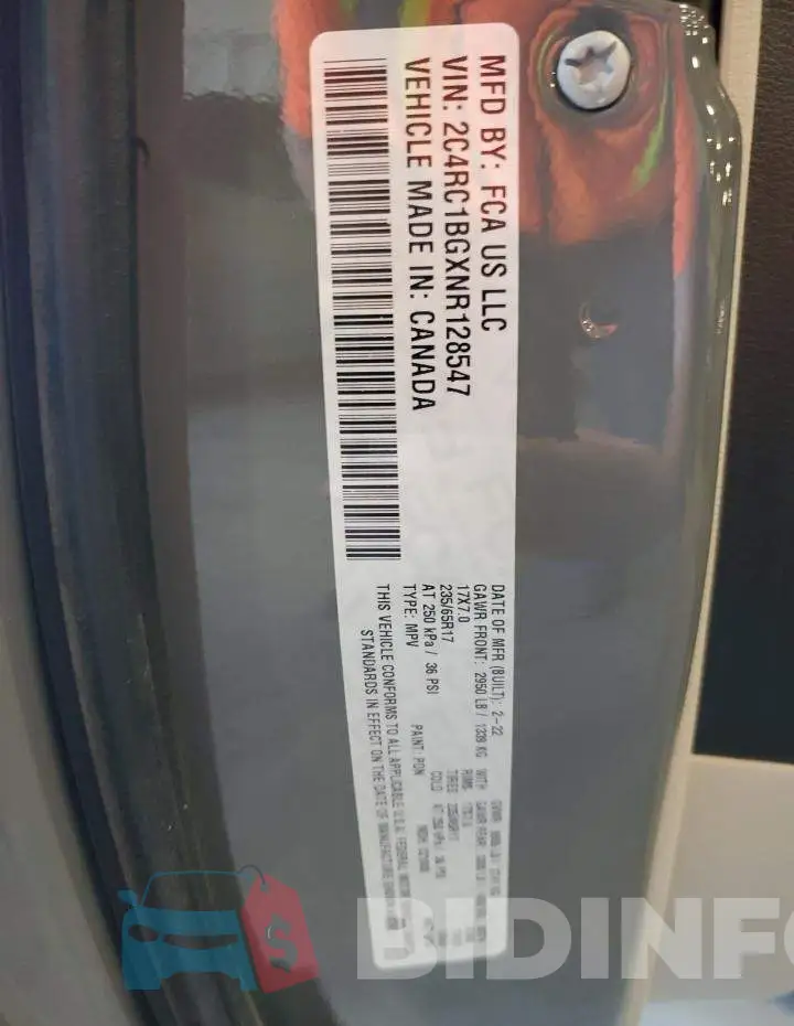 2C4RC1BGXNR128547 Photo# 13