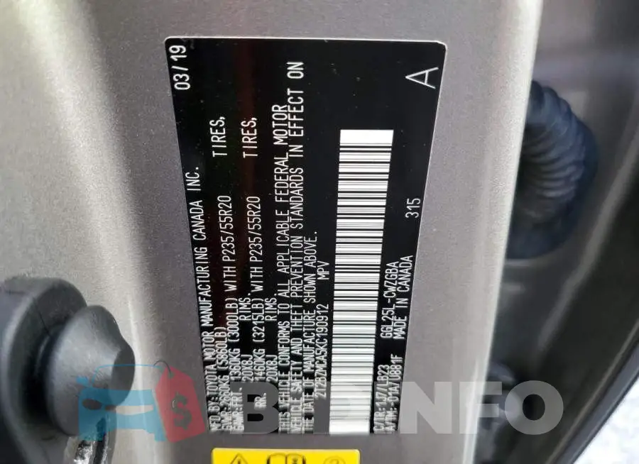 2T2BZMCA5KC190912 Photo# 10