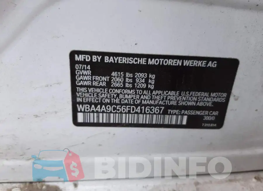WBA4A9C56FD416367 Photo# 10