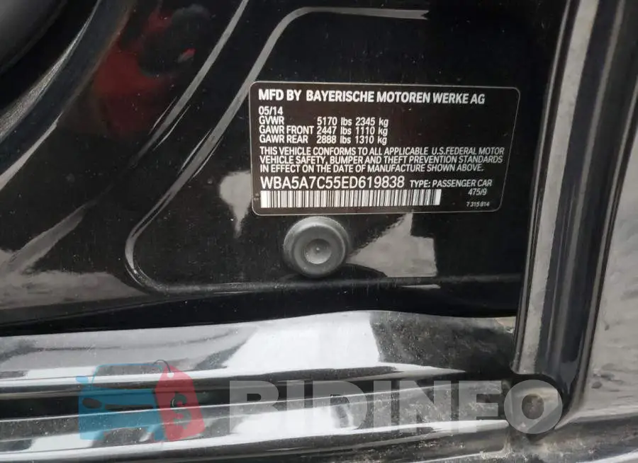 WBA5A7C55ED619838 Photo# 12