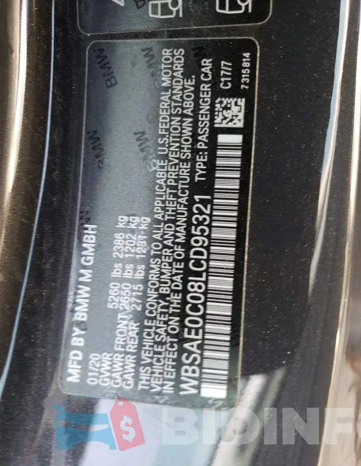 WBSAE0C08LCD95321 Photo# 12