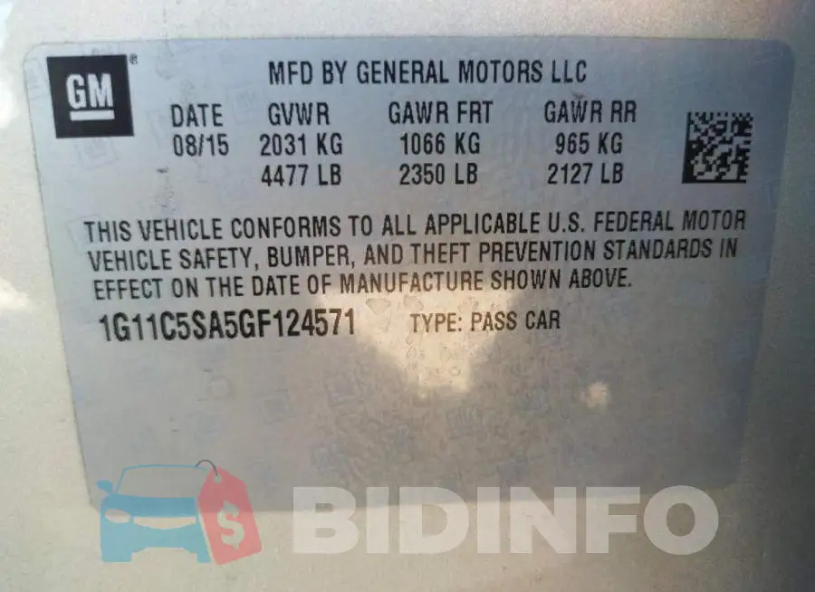 1G11C5SA5GF124571 Photo# 12