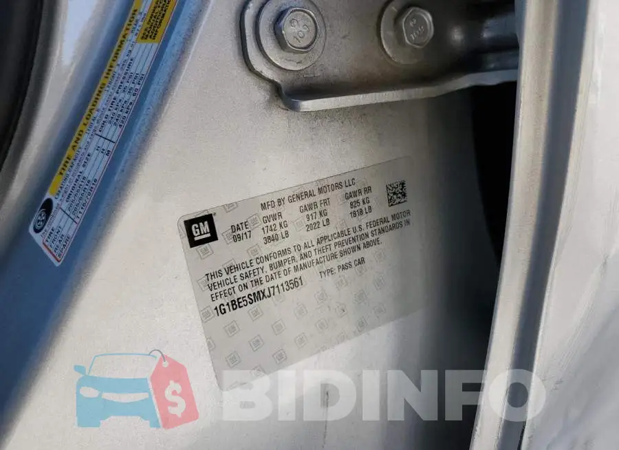 1G1BE5SMXJ7113561 Photo# 10