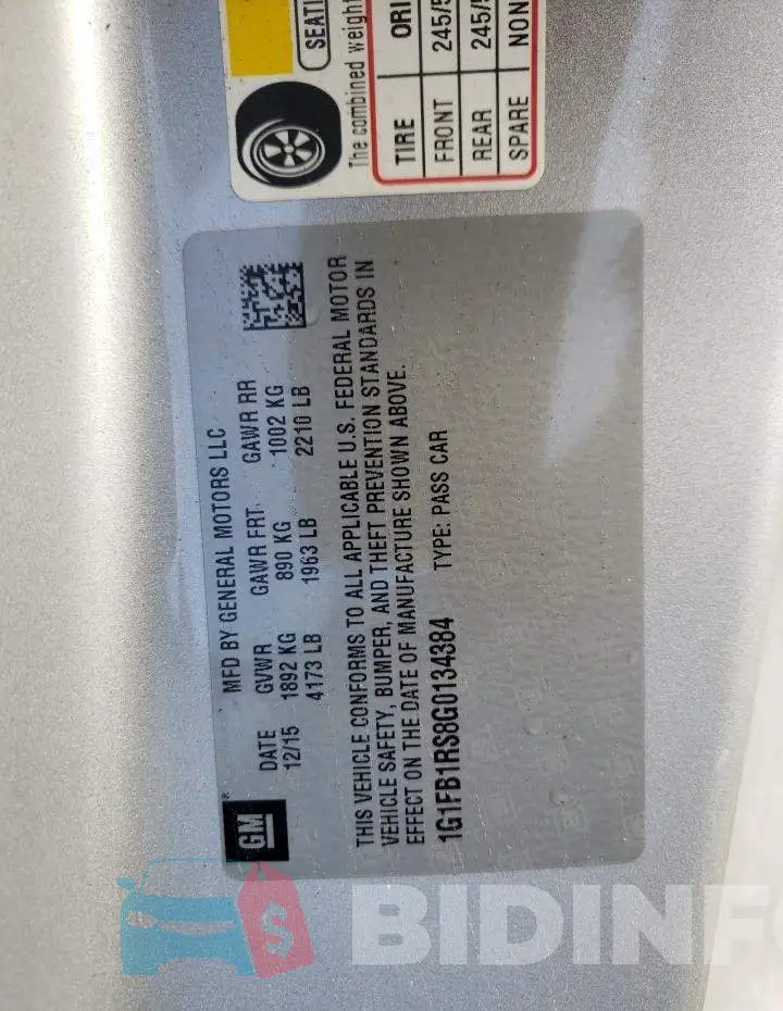 1G1FB1RS8G0134384 Photo# 10