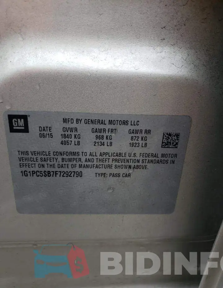 1G1PC5SB7F7292790 Photo# 12