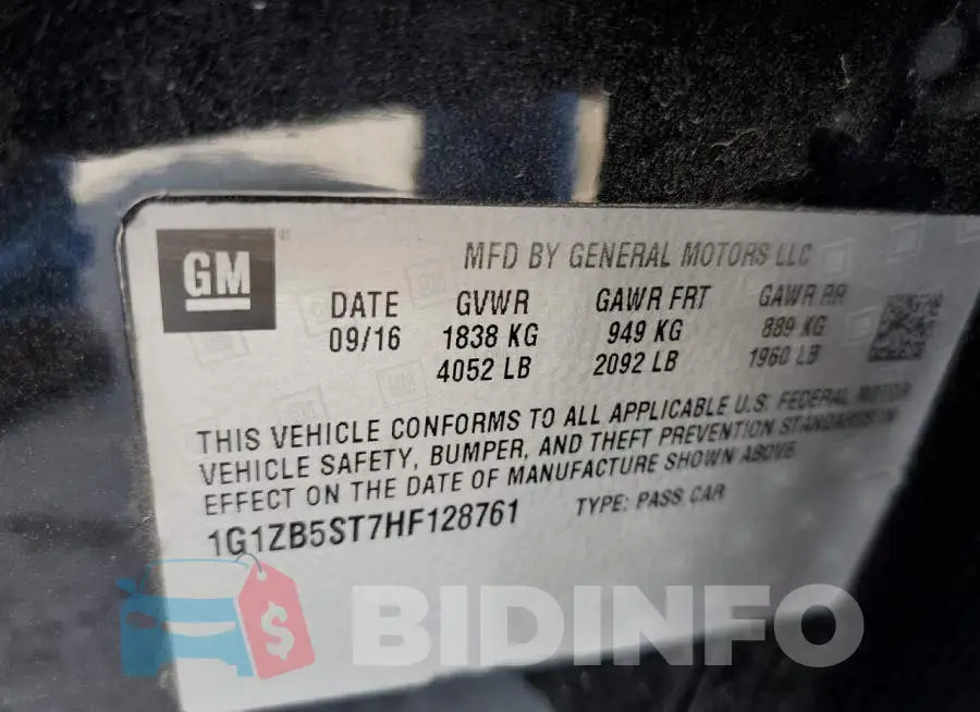 1G1ZB5ST7HF128761 Photo# 10