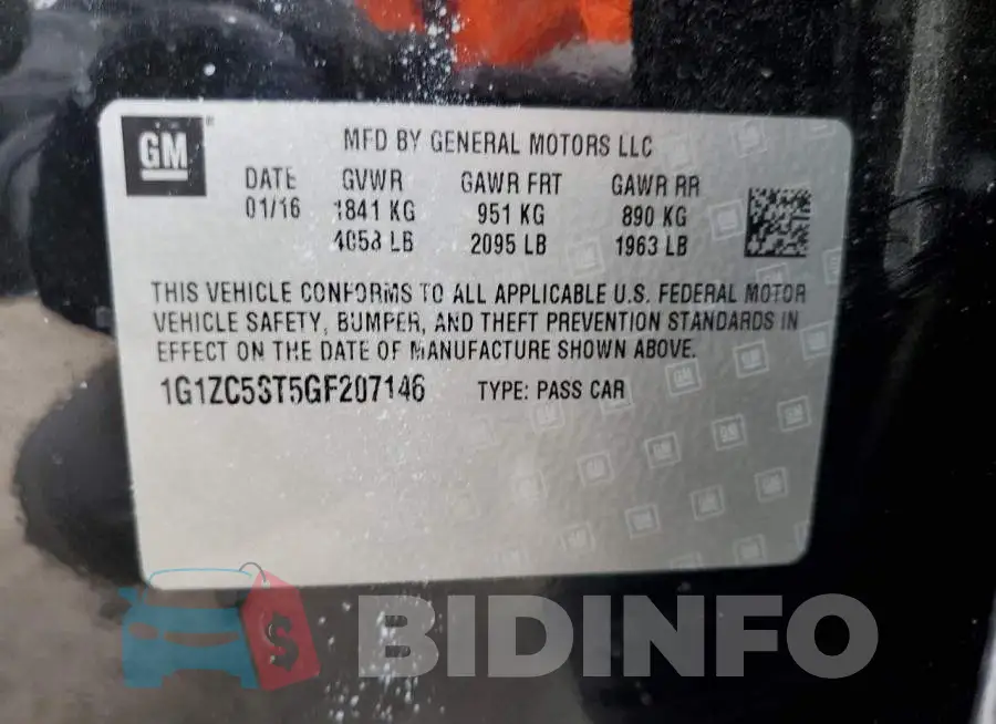 1G1ZC5ST5GF207146 Photo# 12