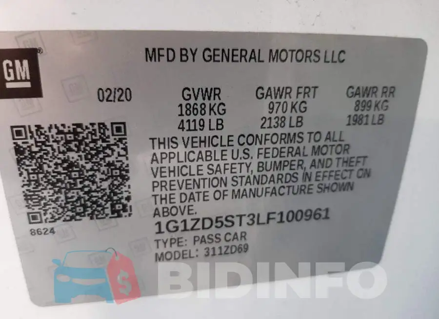 1G1ZD5ST3LF100961 Photo# 13