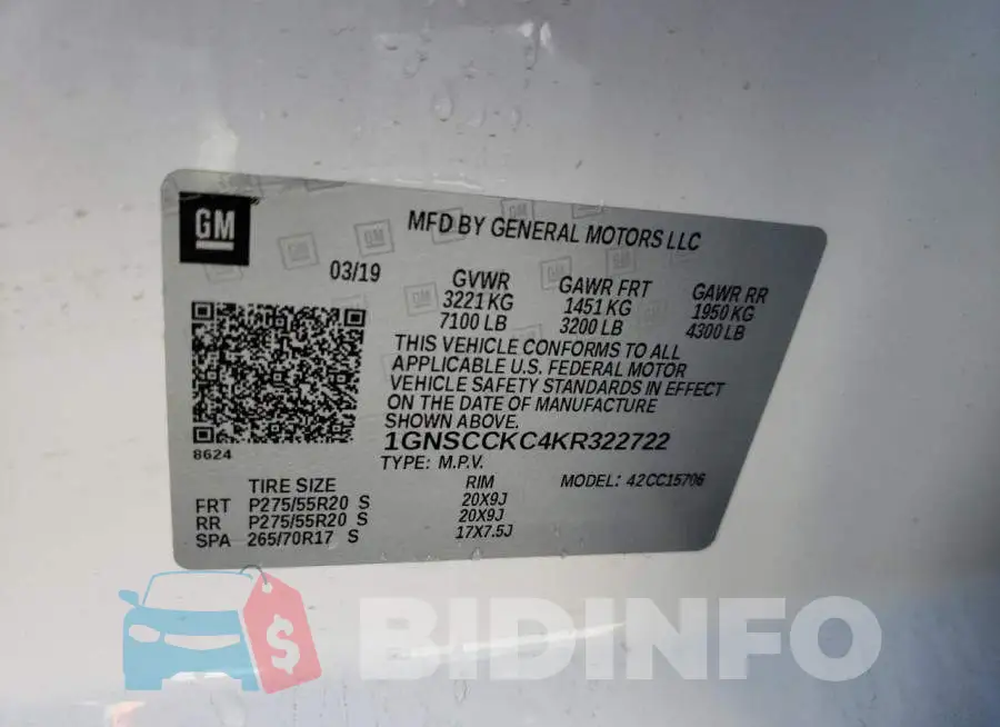 1GNSCCKC4KR322722 Photo# 10
