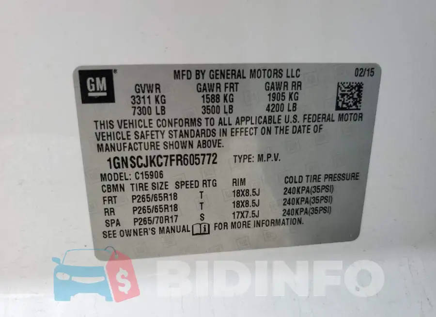 1GNSCJKC7FR605772 Photo# 10