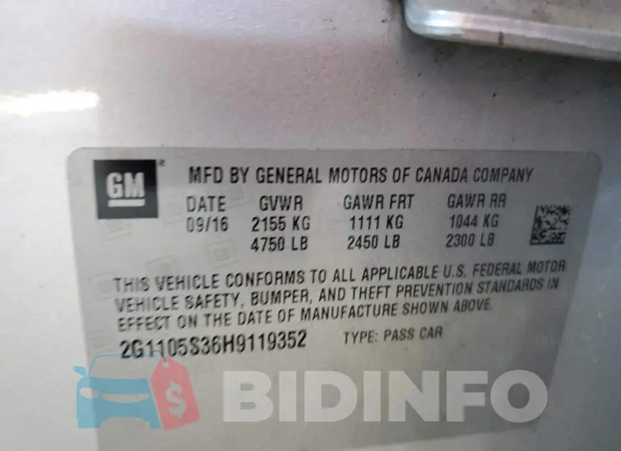 2G1105S36H9119352 Photo# 10