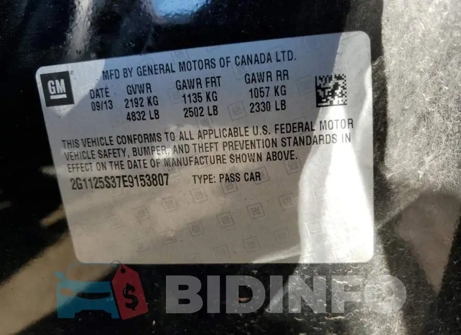 2G1125S37E9153807 Photo# 10