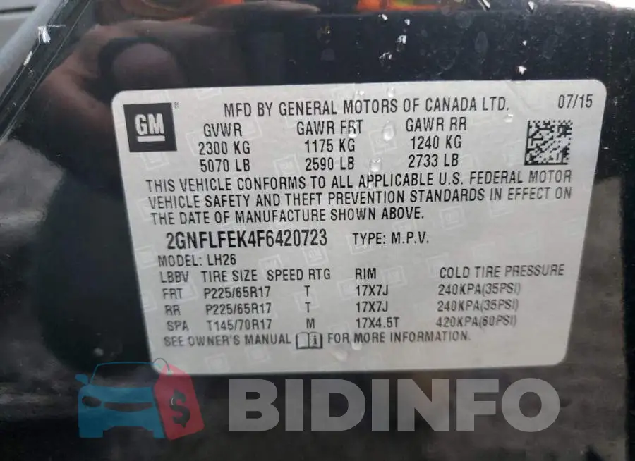 2GNFLFEK4F6420723 Photo# 12