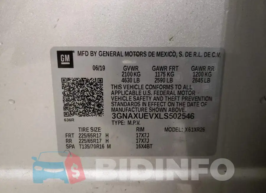 3GNAXUEVXLS502546 Photo# 10