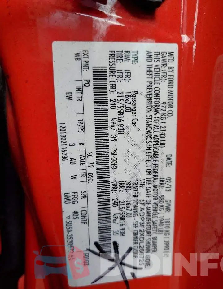 1FADP3F2XDL266725 Photo# 12