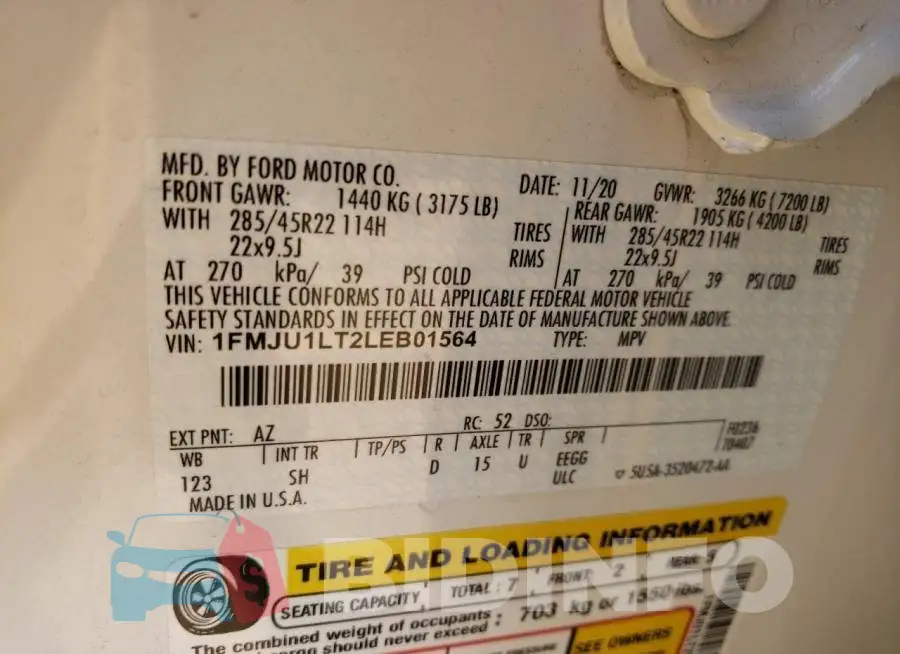 1FMJU1LT2LEB01564 Photo# 10