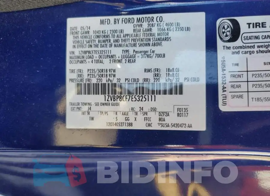 1ZVBP8CF7E5325111 Photo# 10