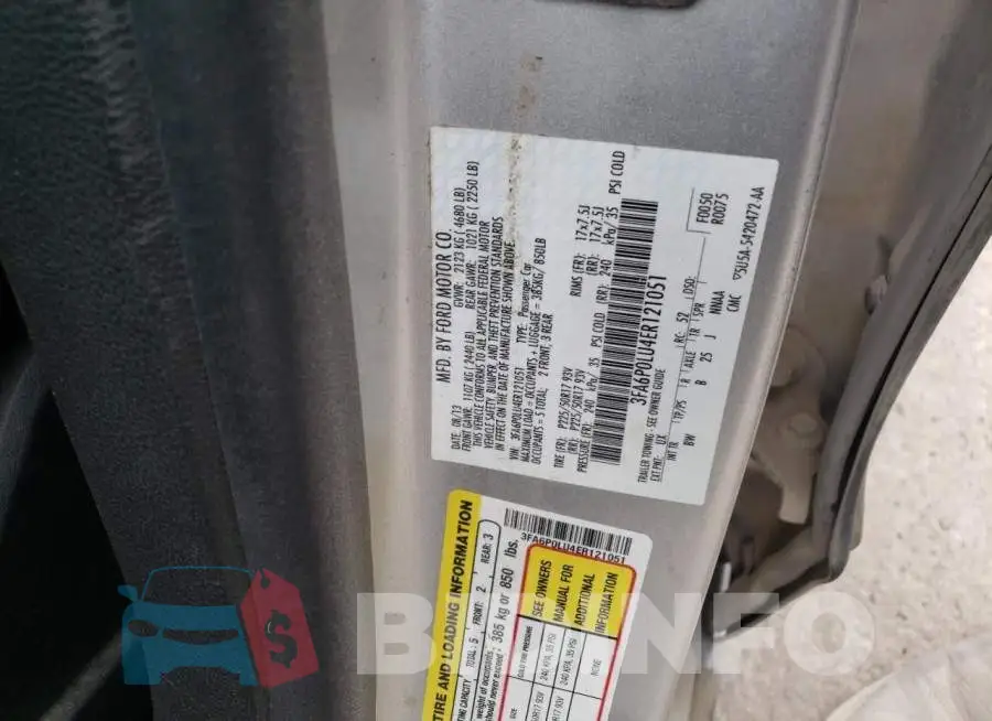 3FA6P0LU4ER121051 Photo# 10