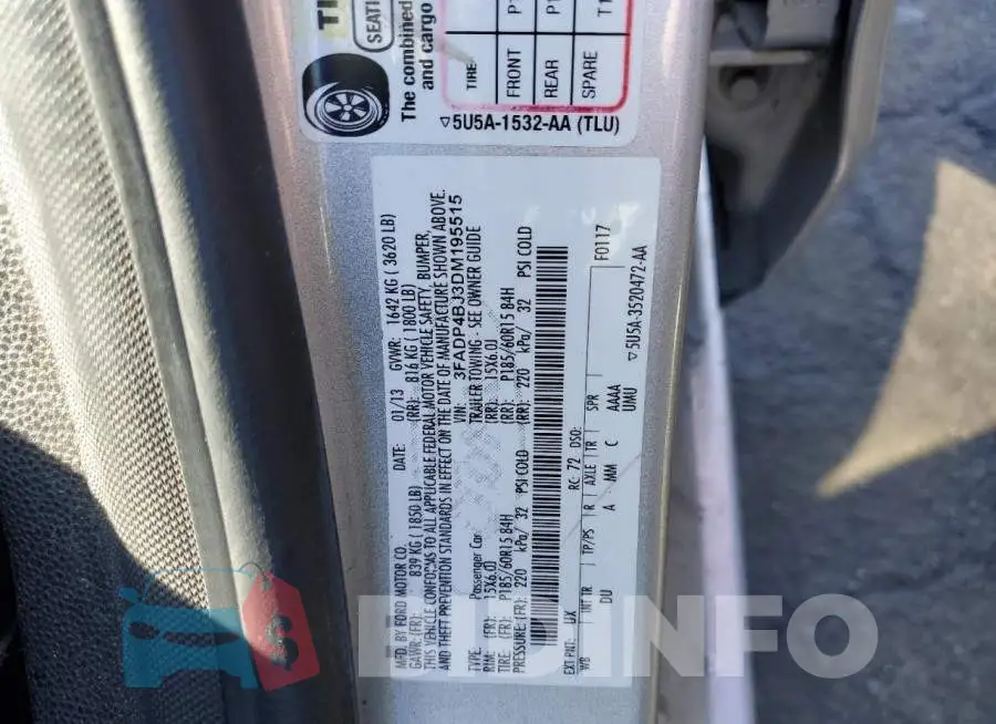 3FADP4BJ3DM195515 Photo# 12