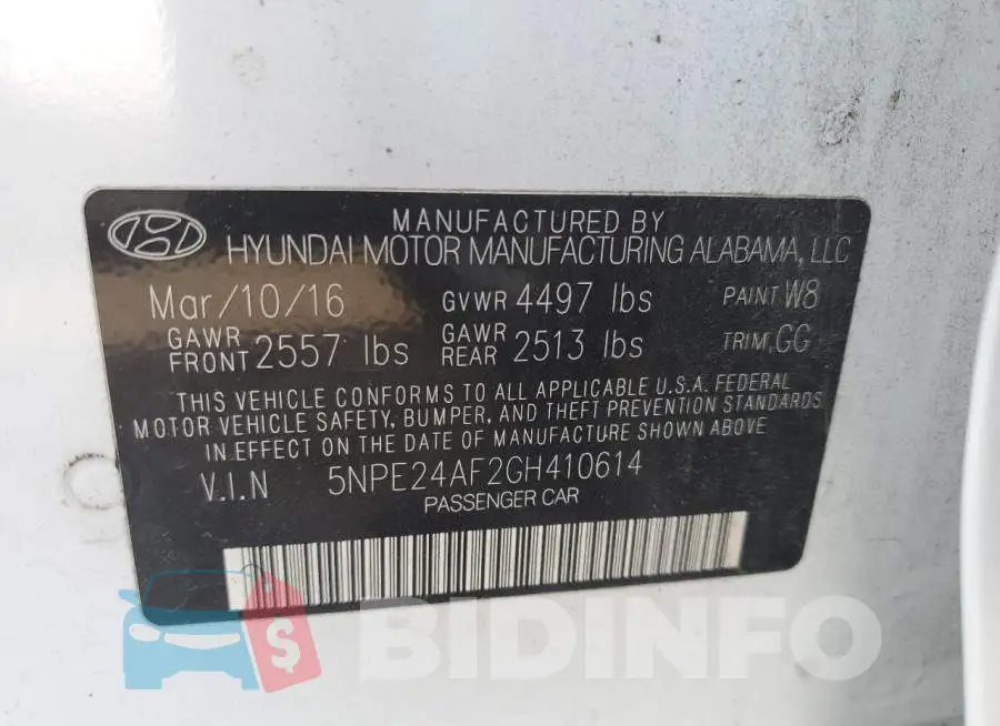 5NPE24AF2GH410614 Photo# 10