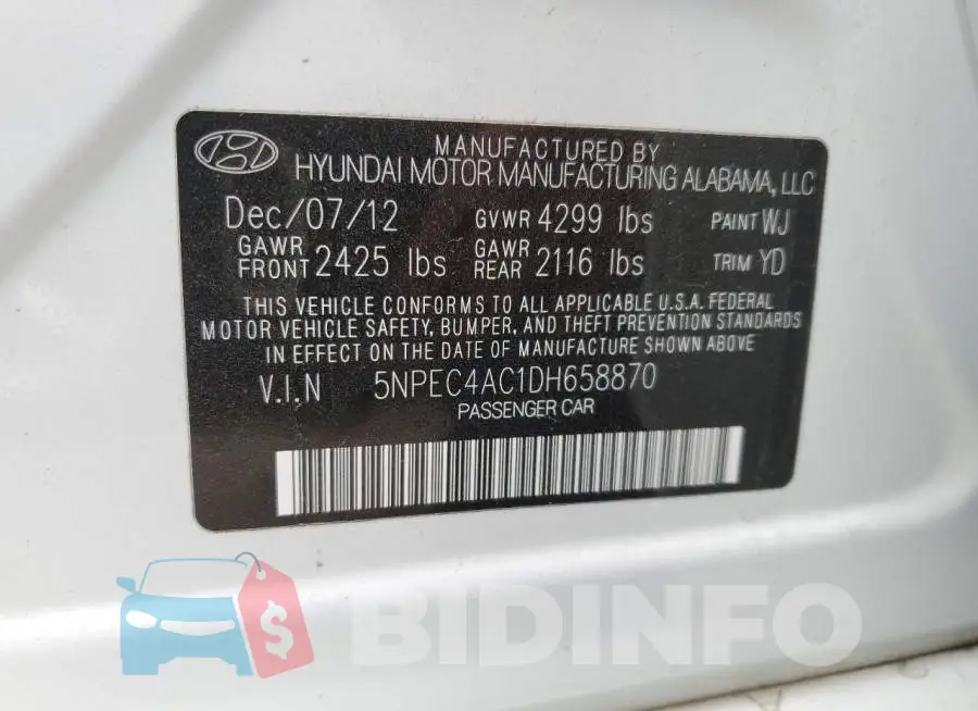 5NPEC4AC1DH658870 Photo# 10