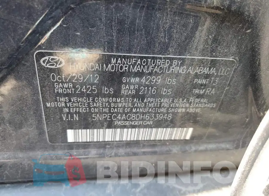 5NPEC4AC8DH633948 Photo# 10