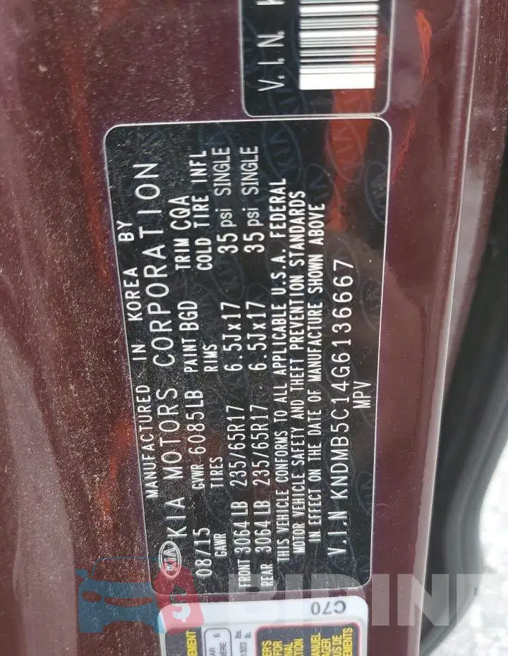 KNDMB5C14G6136667 Photo# 10
