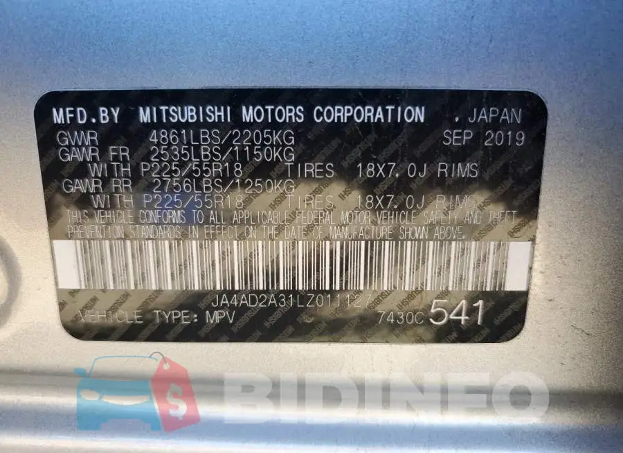 JA4AD2A31LZ011127 Photo# 14