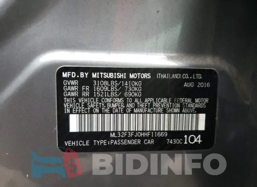 ML32F3FJ0HHF11669 Photo# 12