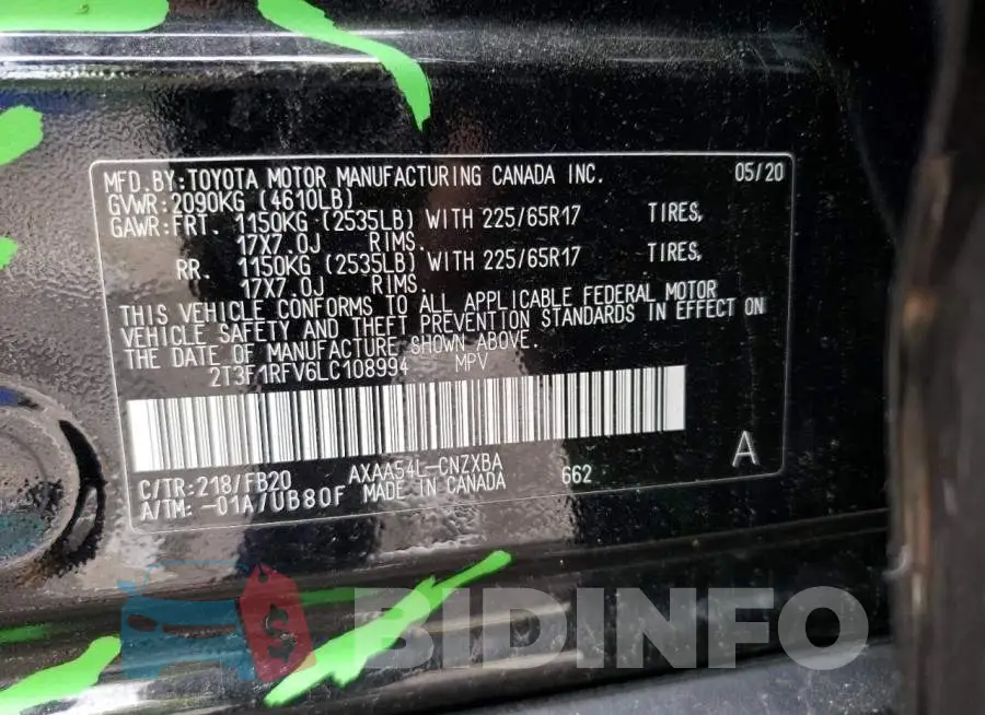 2T3F1RFV6LC108994 Photo# 10