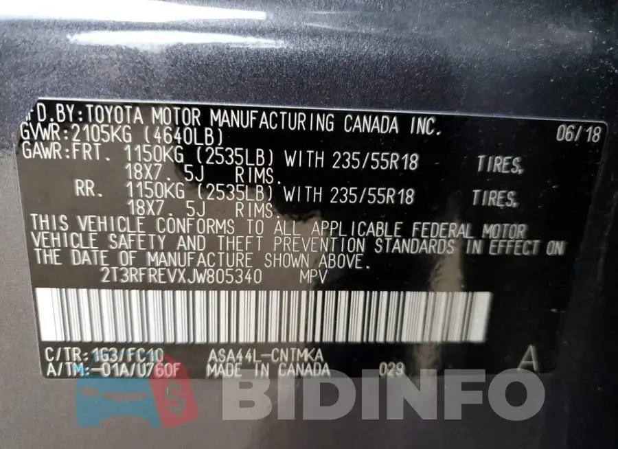 2T3RFREVXJW805340 Photo# 12