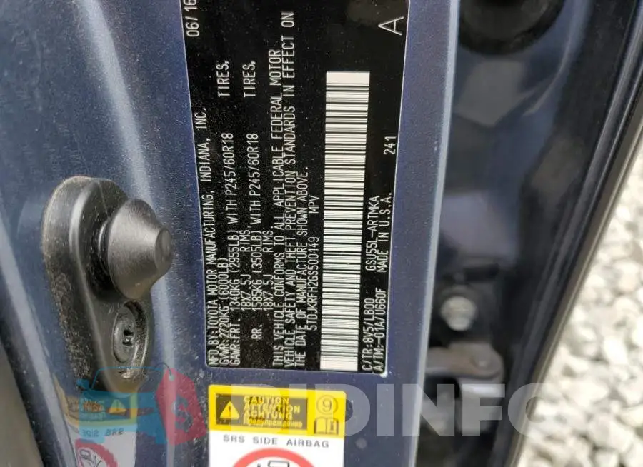 5TDJKRFH2GS500149 Photo# 10