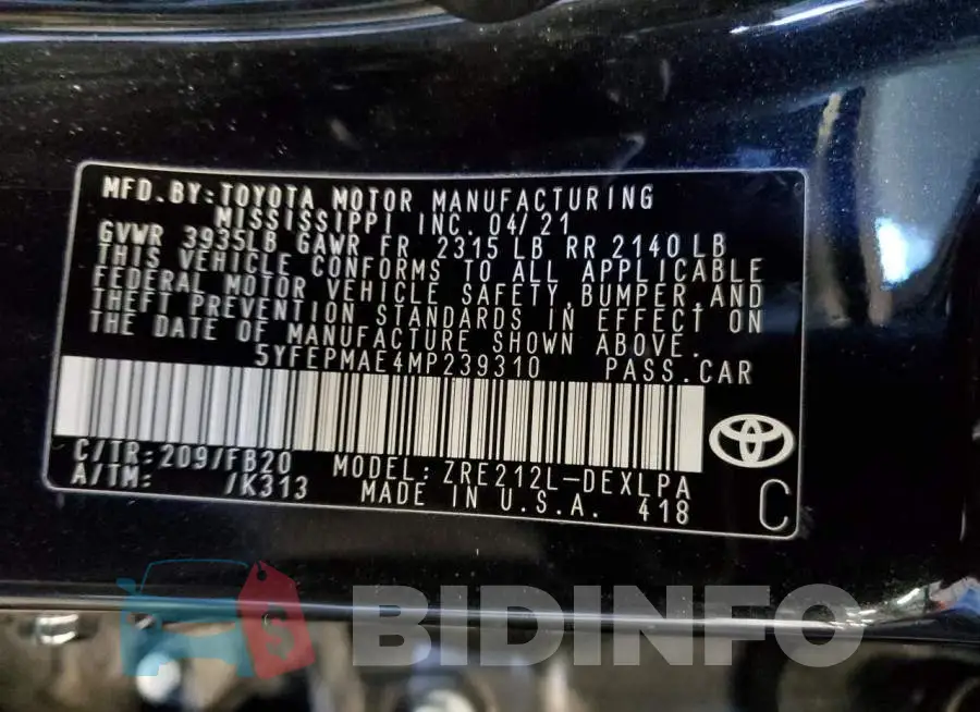5YFEPMAE4MP239310 Photo# 12