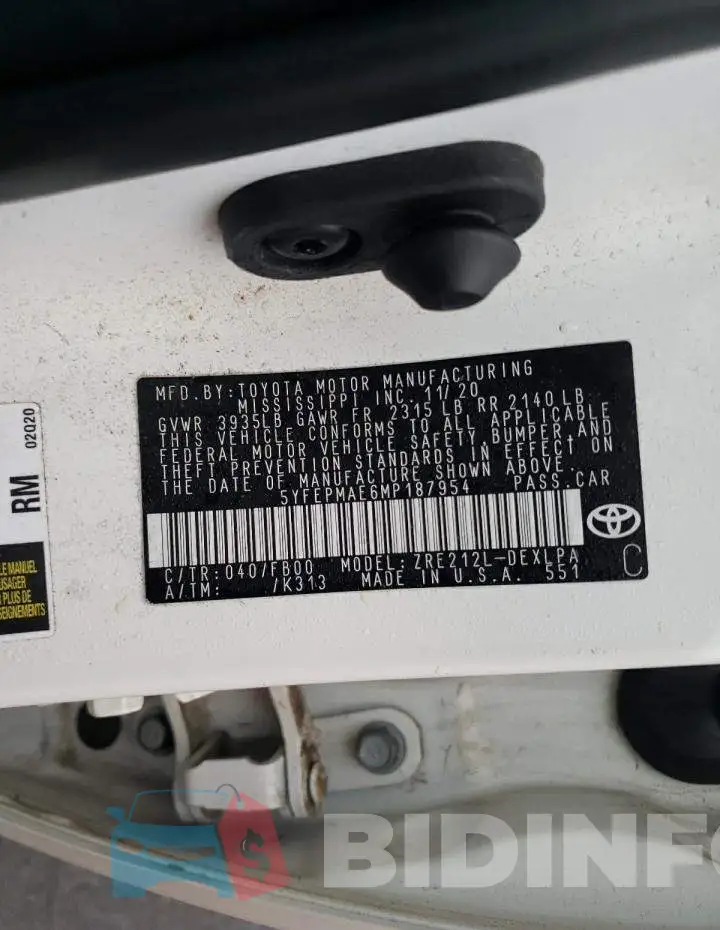5YFEPMAE6MP187954 Photo# 12