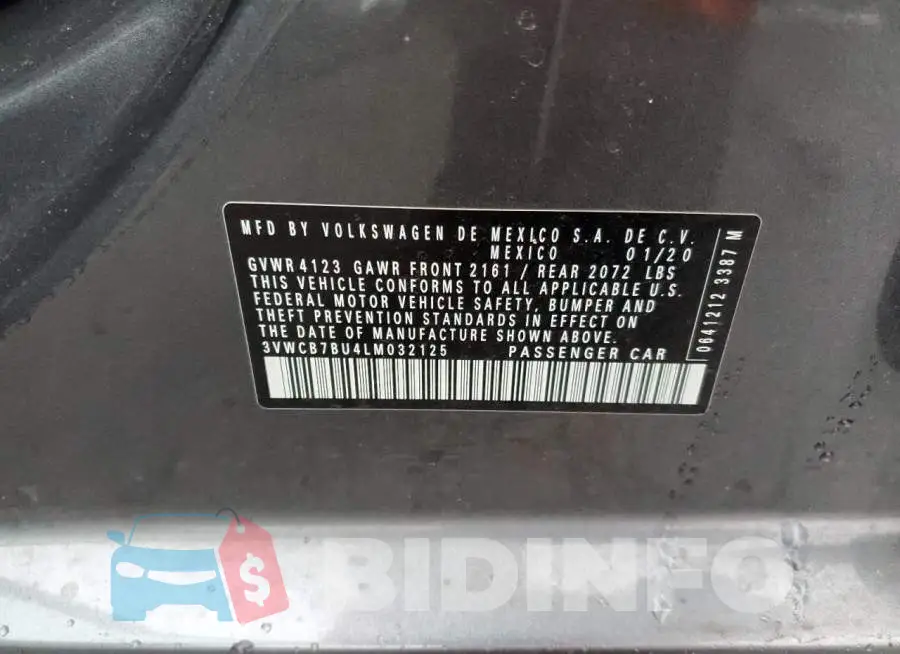 3VWCB7BU4LM032125 Photo# 10