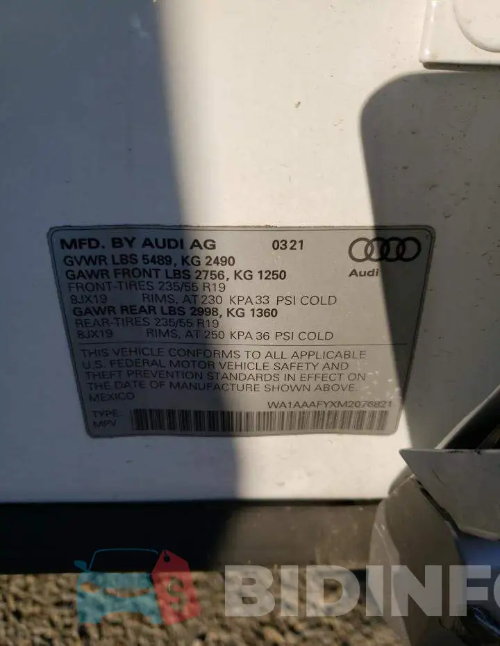 WA1AAAFYXM2076821 Photo# 10