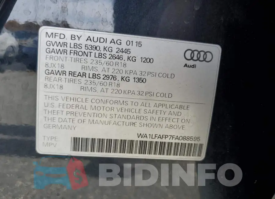 WA1LFAFP7FA088595 Photo# 10