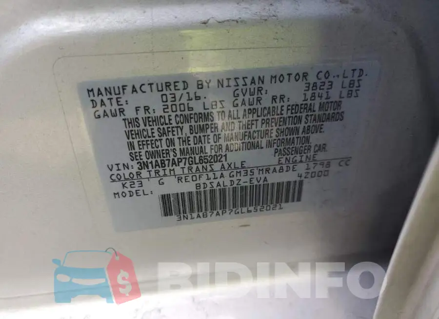 3N1AB7AP7GL652021 Photo# 12