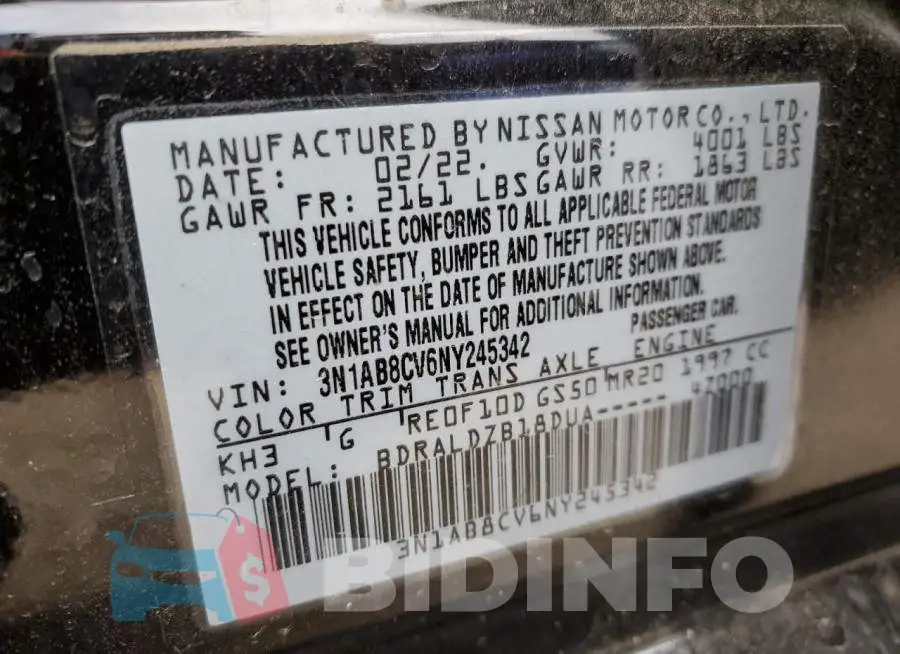 3N1AB8CV6NY245342 Photo# 10